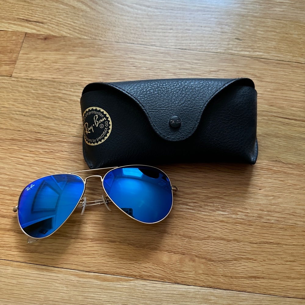 Womens Ray-ban Flash Aviators Mirror Lens